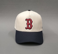 Бейсболка 47 BRAND MLB BOSTON RED SOX 5 Panel Бежевый / красный лого
